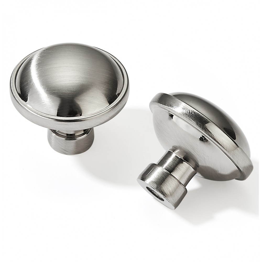 N8224SN Slightly Brushed Satin Nickel Style Kitchen Cabinet Knob Pull Closet Wood Door Knob Cabinet Door Decoration Hardware Home Decor Furniture Handle Knob Drawer Knob Cupboard Knob