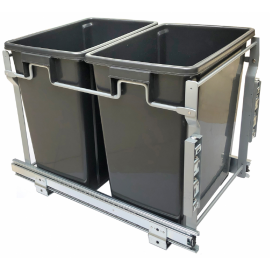 Pull-out Trash Bin With Full Extension Soft Close Slides