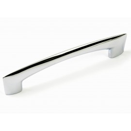  P88470/128CP 5"(128mm) CP Finish Chrome Plated Shining Bright Euro Style Design Kitchen Cabinet Pull Handle Closet Wood Door Pull handle Cabinet Door Decorative Cabinet Hardware Home Decor Furniture Pull Drawer Handle Cupboard Pull