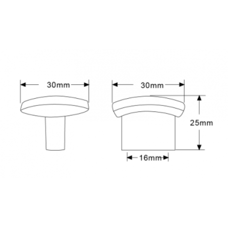  1-1/4"inch(30mm) N88401/30SN Slightly Brushed Satin Nickel Euro Design Style Kitchen Cabinet Knob pull Closet Wood Door Knob Cabinet Door Decoration Hardware Home Decor Furniture Handle Knob Drawer Knob Cupboard Knob