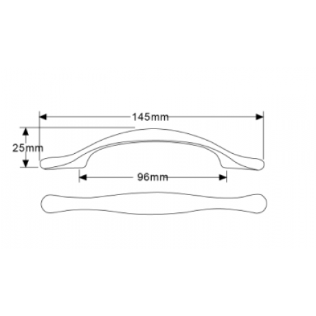  3-3/4" inch (96mm) P88026/96SN Slightly Brushed Satin Nickel Modern Style Kitchen Cabinet Pull Handle Closet Wood Door Pull handle Cabinet Door Decorative Hardware Home Decor Cabinet Furniture Pull Drawer Handle Cupboard Pull