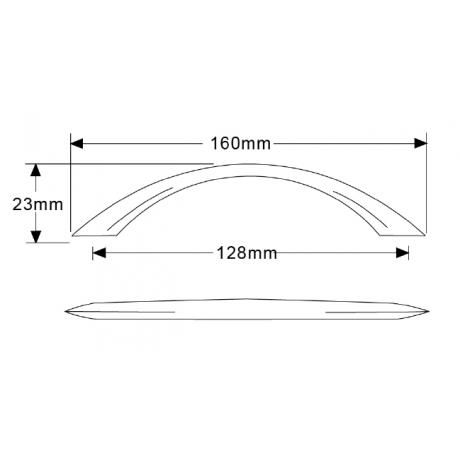 P88097/96CP 3-3/4" inch (96mm) CP Finish Chrome Plated Shining Bright Modern Style Kitchen Cabinet Pull Handle Closet Wood Door Pull handle Cabinet Door Decorative Cabinet Hardware Home Decor Furniture Pull Drawer Handle Cupboard Pull